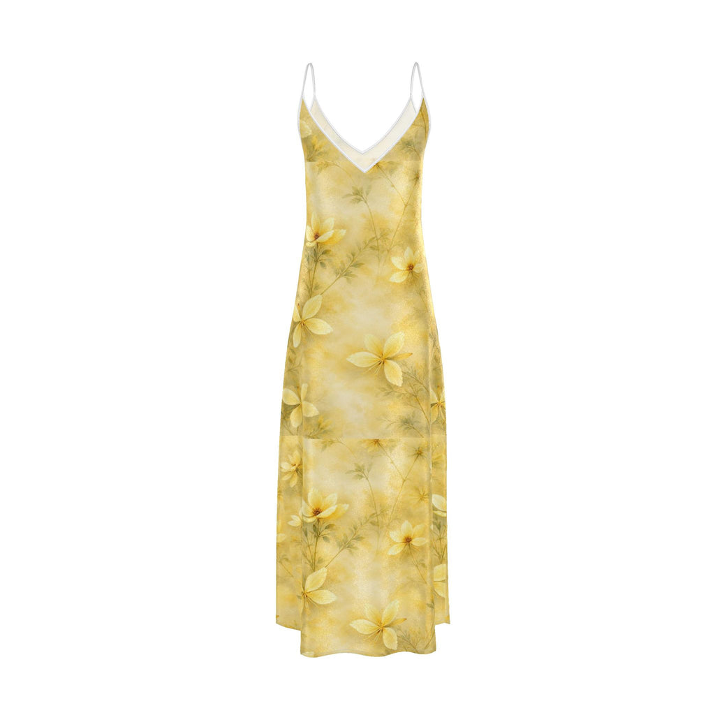 Yellow Silk Slip Dress