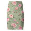 Sage Rose Pencil Skirt