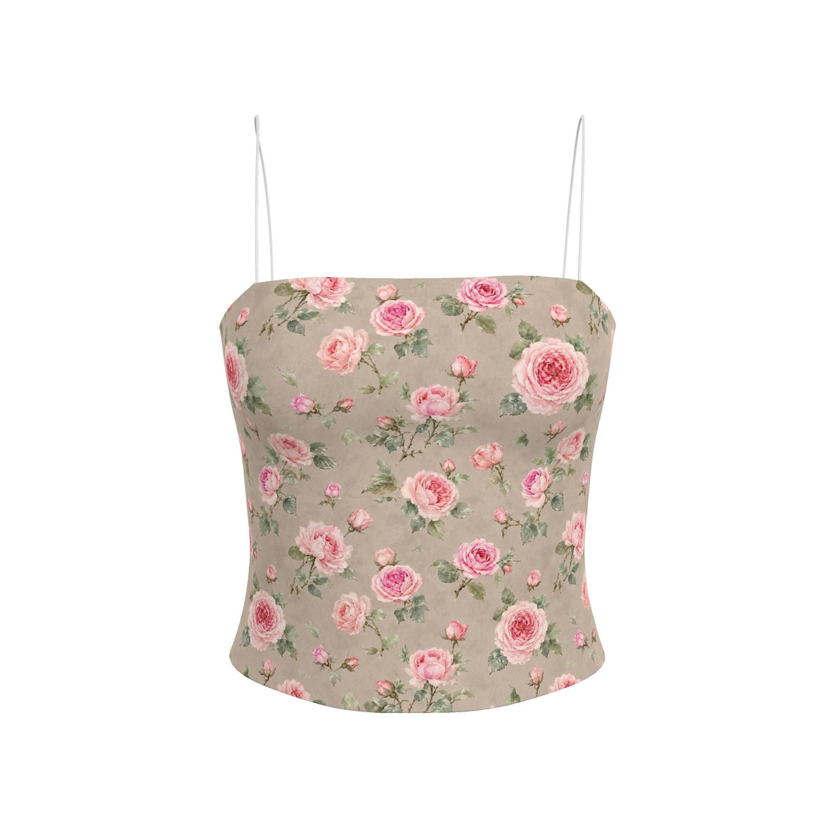 Taupe Rose Strappy Top