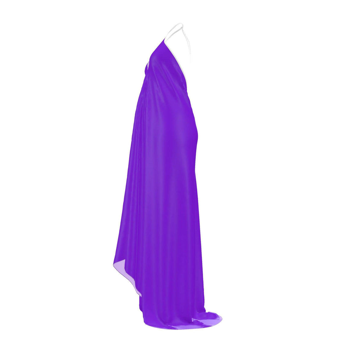 Violet Silk Halterneck Backless Dress