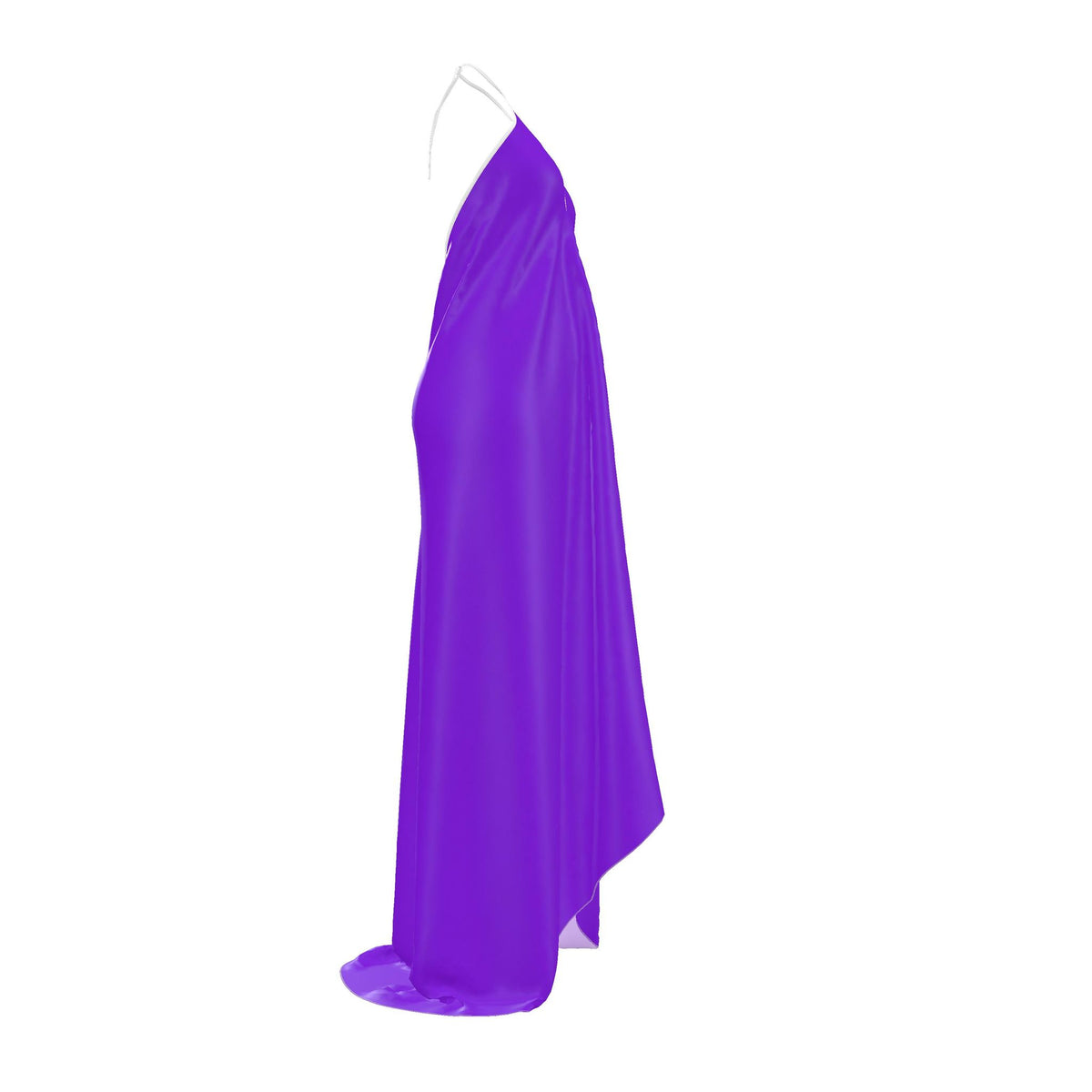 Violet Silk Halterneck Backless Dress