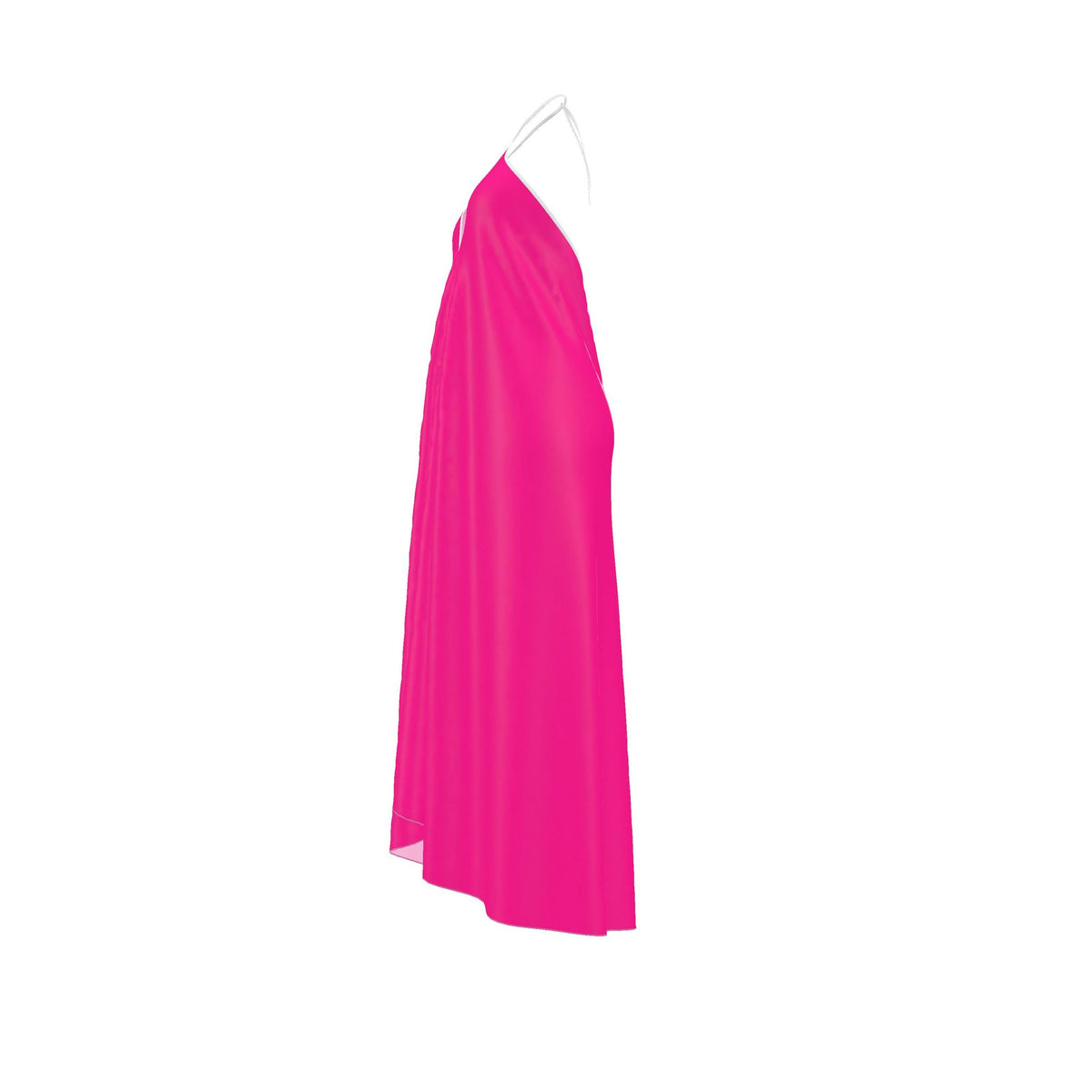 Fuchsia Silk Halterneck Backless Dress