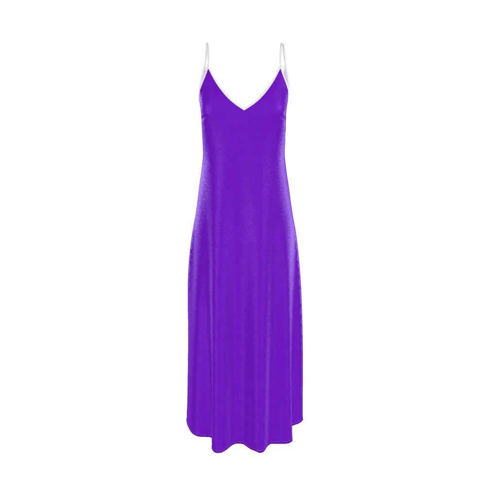 Violet Silk Slip Dress