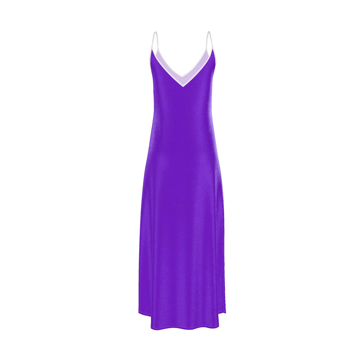 Violet Silk Slip Dress