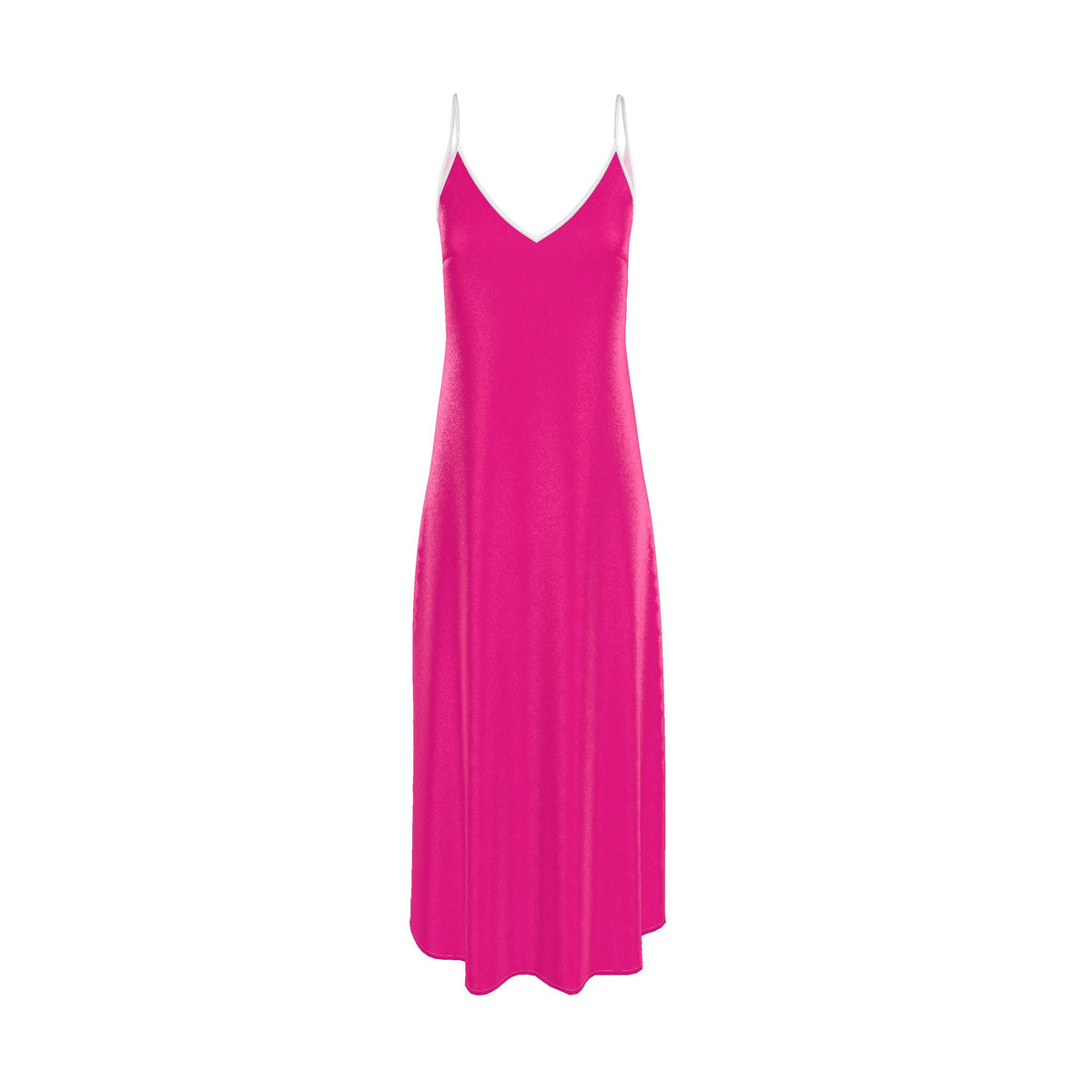 Fuchsia Silk Slip Dress
