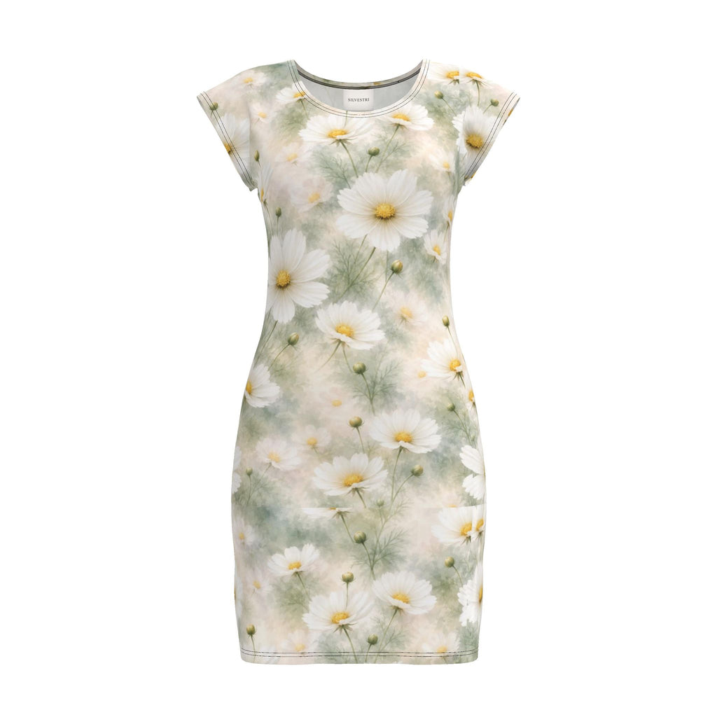 Ivory Floral Jersey Dress