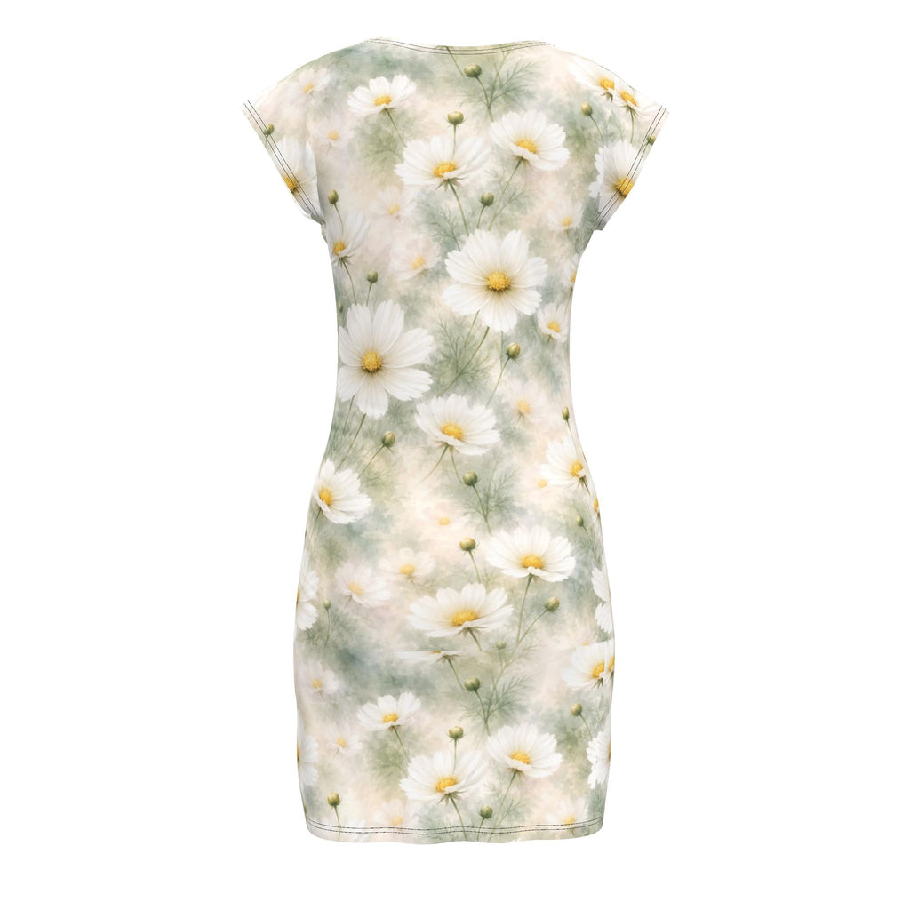 Ivory Floral Jersey Dress