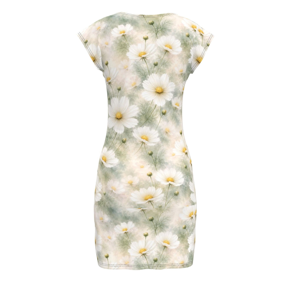 Ivory Floral Jersey Dress