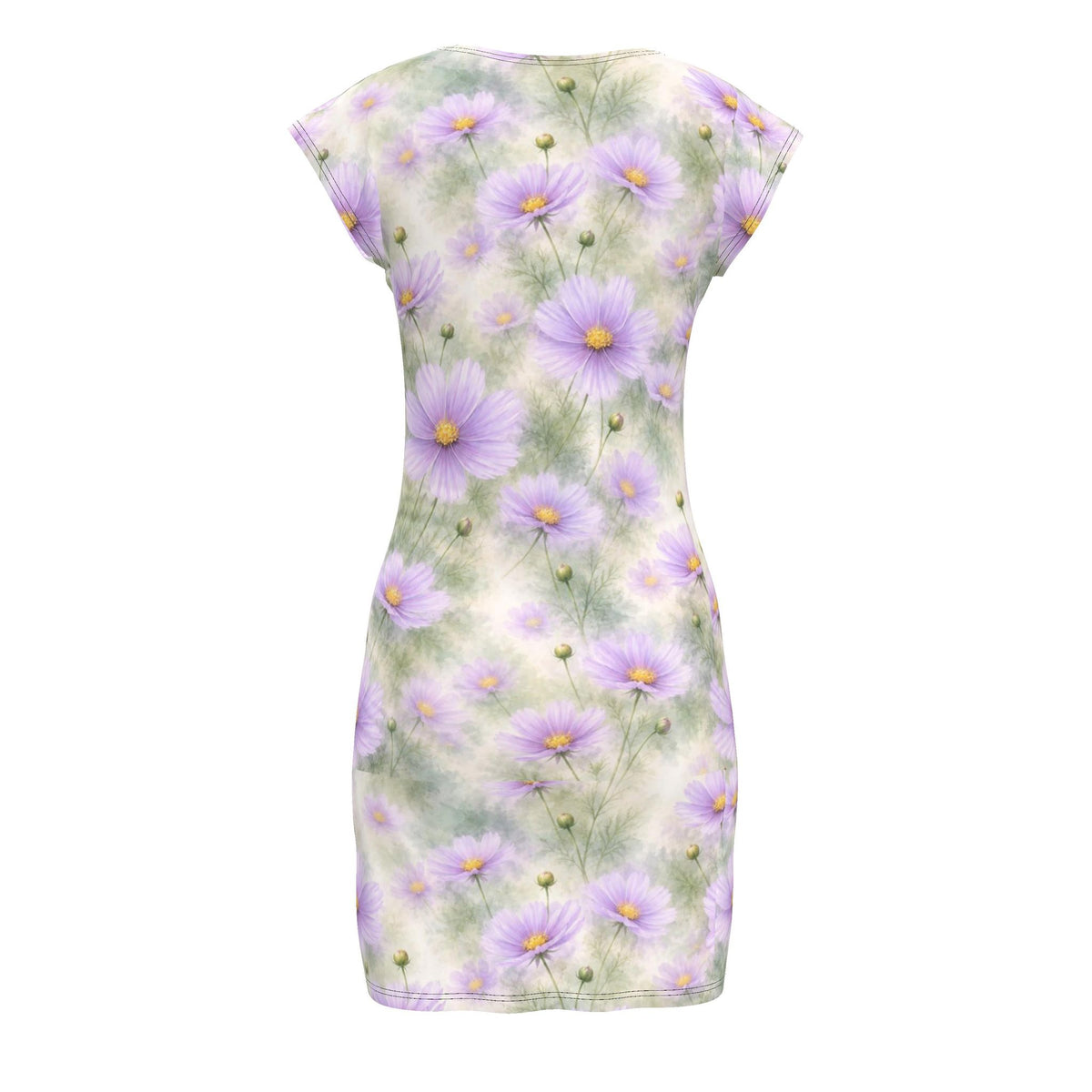 Lavender Floral Jersey Dress