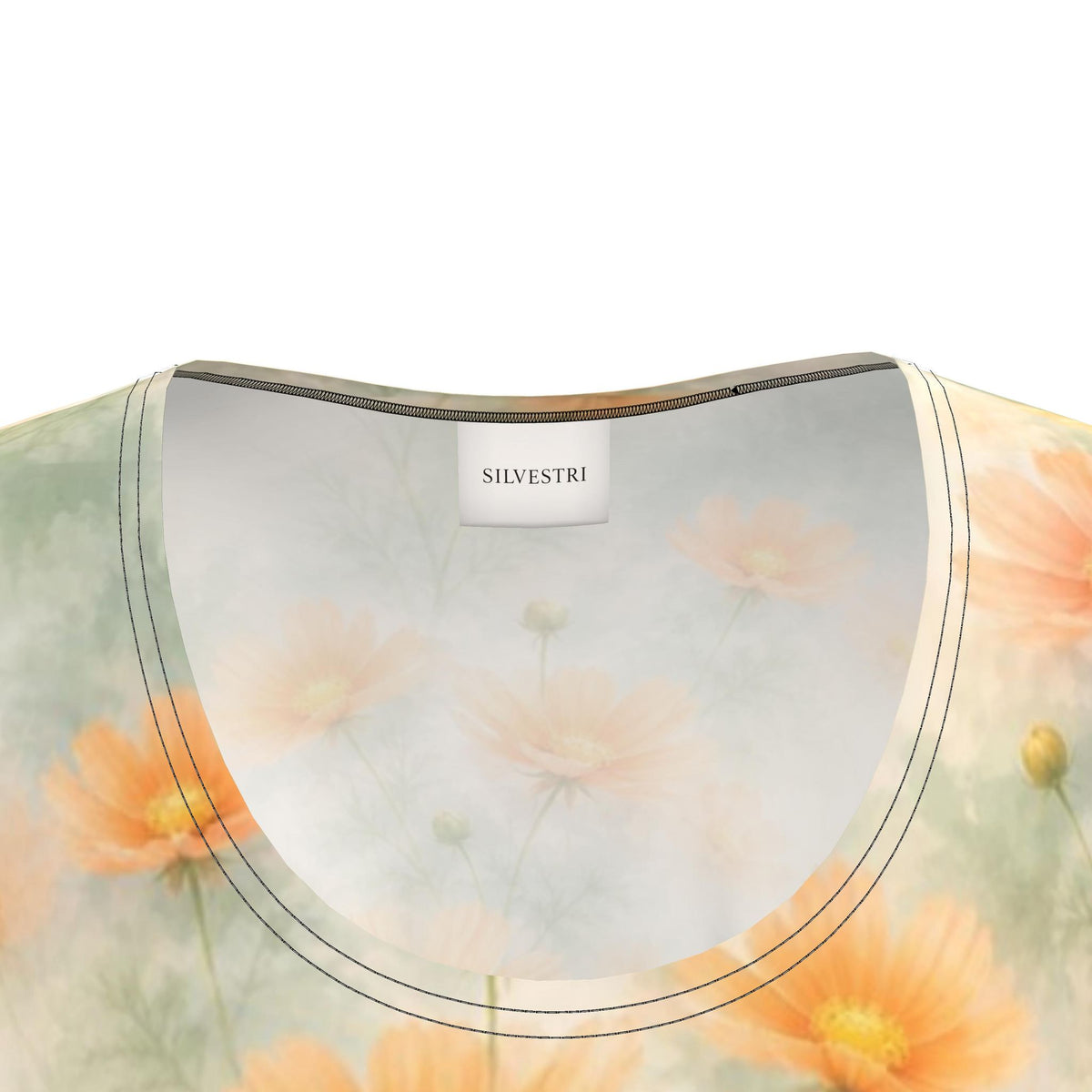 Tangerine Floral Jersey Dress