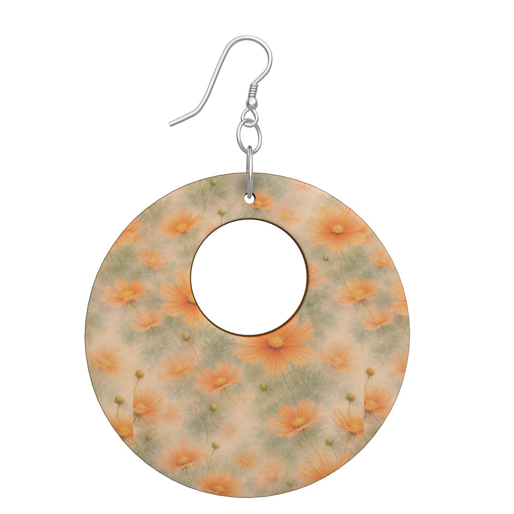 Tangerine Earrings-Organic Shape