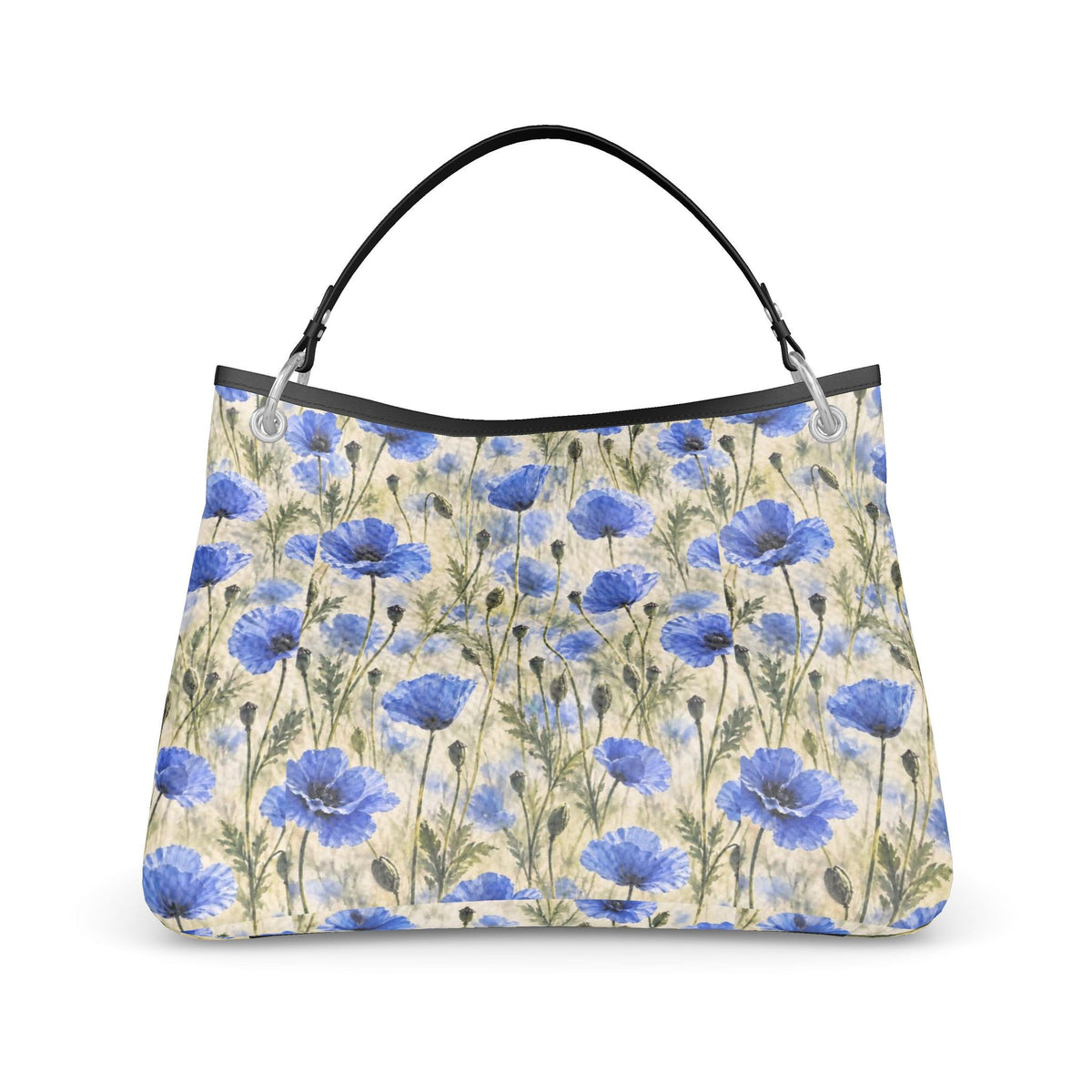Blue Garden Floral Slouch Bag