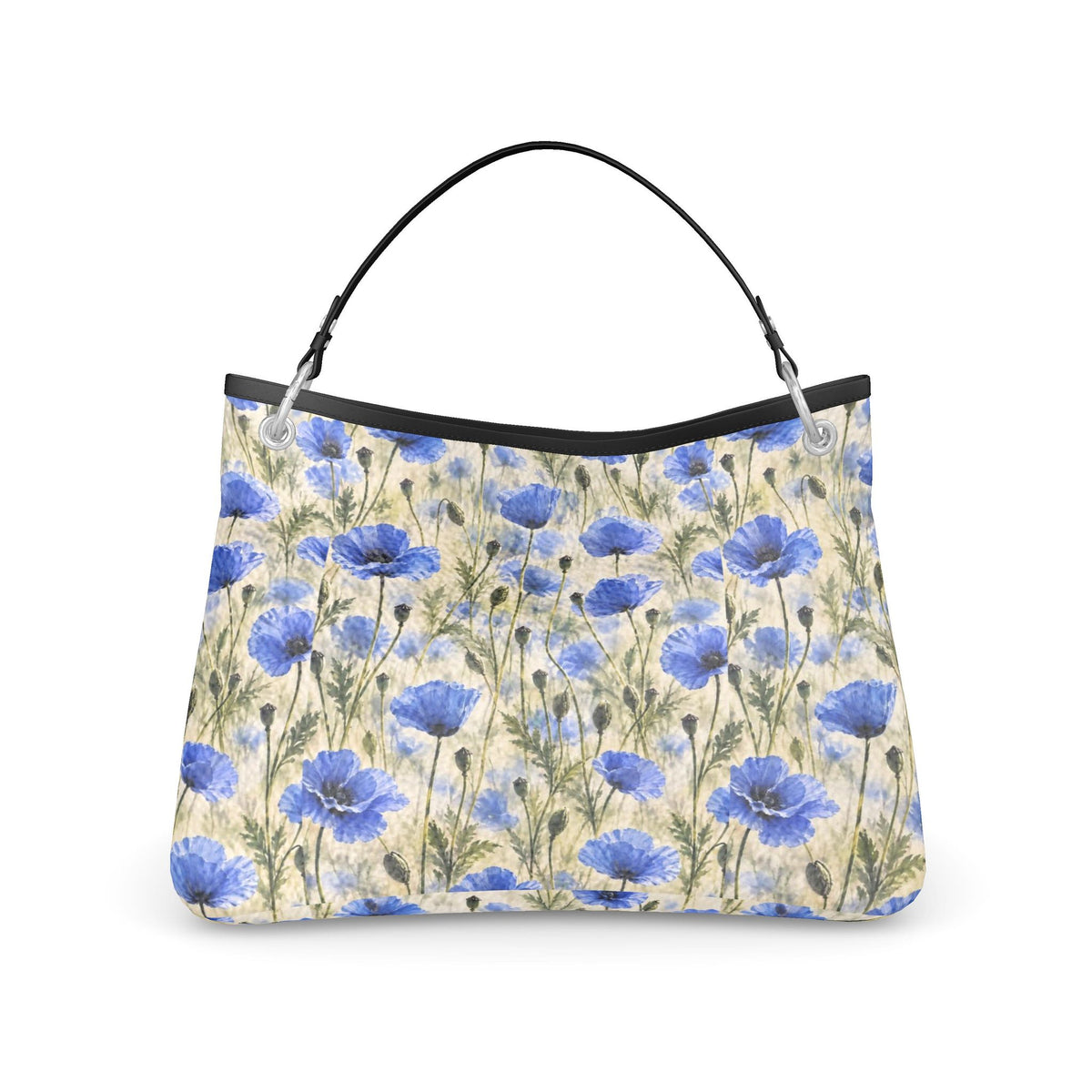 Blue Garden Floral Slouch Bag