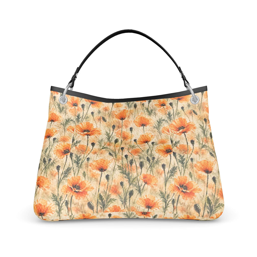 Tangerine Garden Floral Slouch Bag