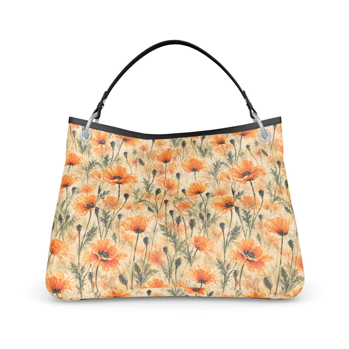 Tangerine Garden Floral Slouch Bag