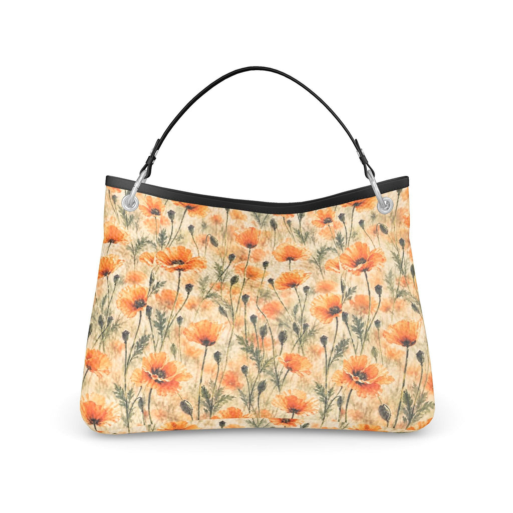 Tangerine Garden Floral Slouch Bag