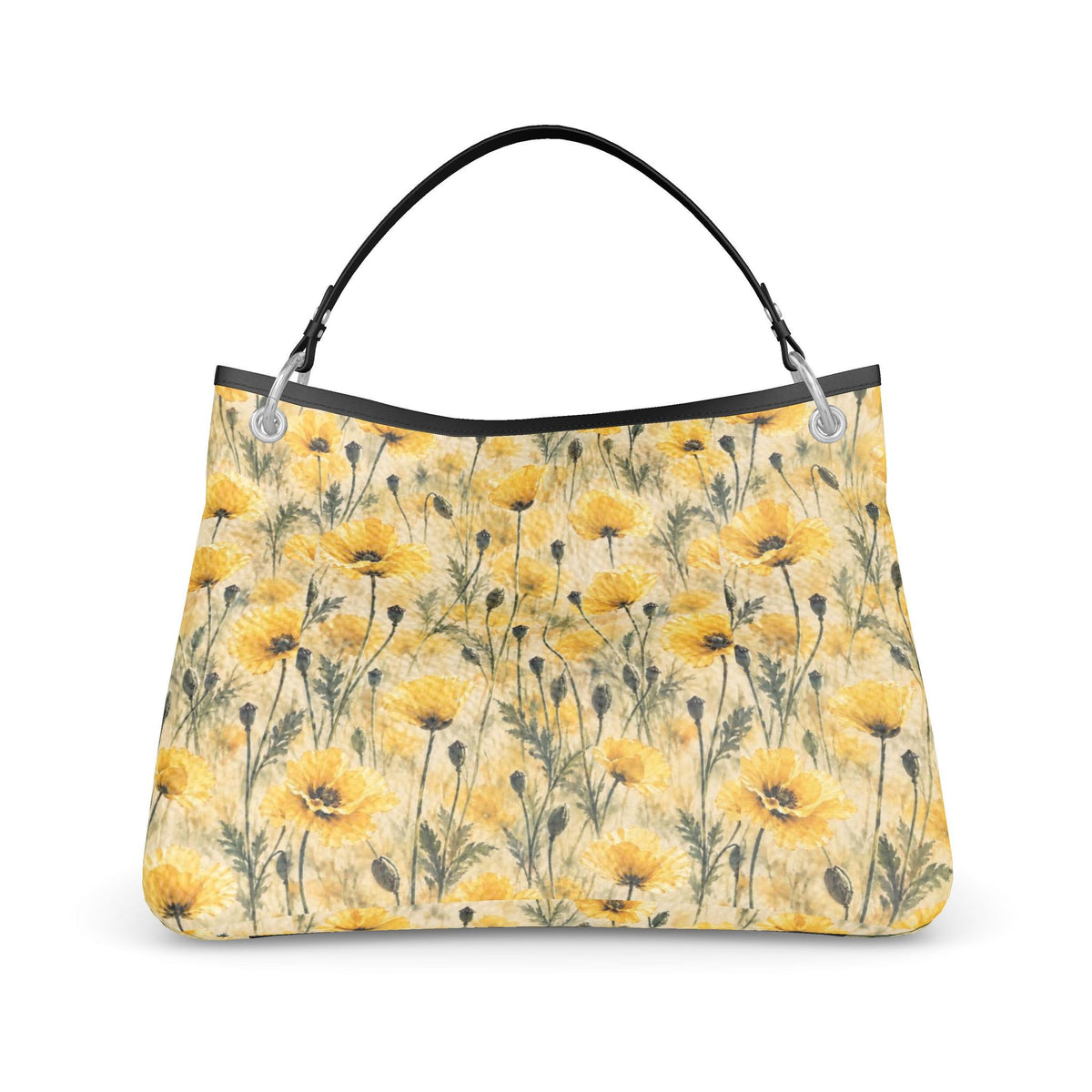 Yellow Garden Floral Slouch Bag