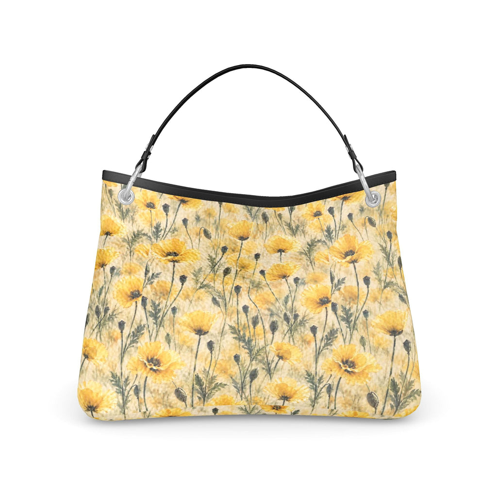 Yellow Garden Floral Slouch Bag