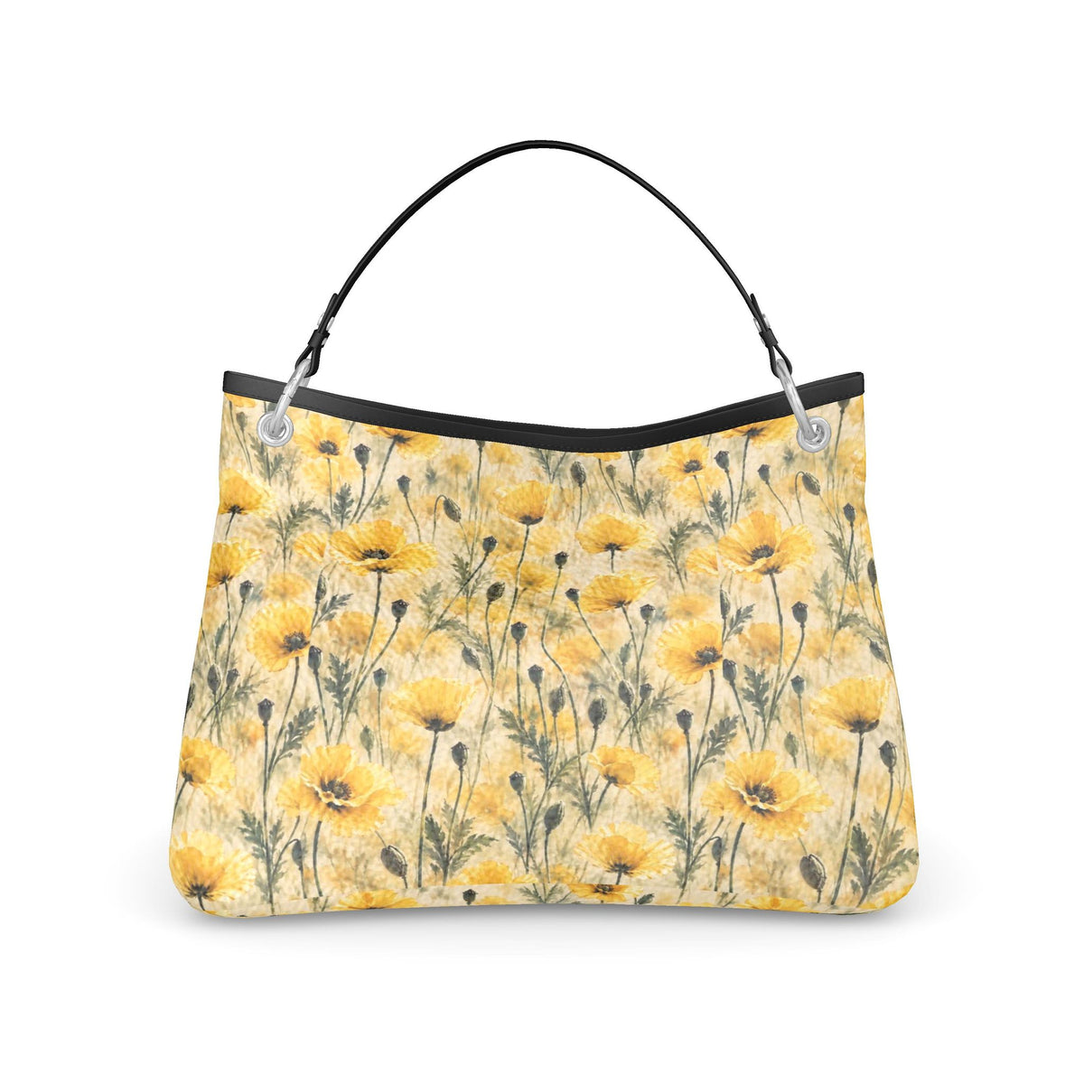 Yellow Garden Floral Slouch Bag