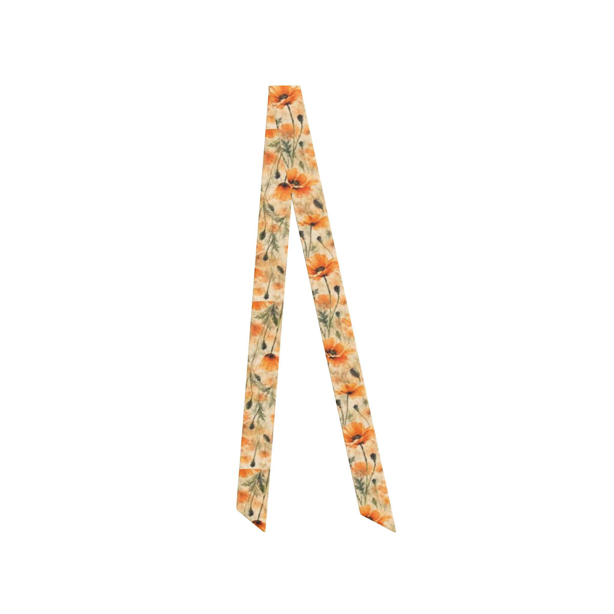 Tangerine Garden Floral Hair Scarf