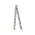 Blue Garden Floral Silk Hair Scarf