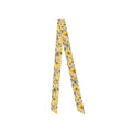 Yellow Garden Floral SilkHair Scarf