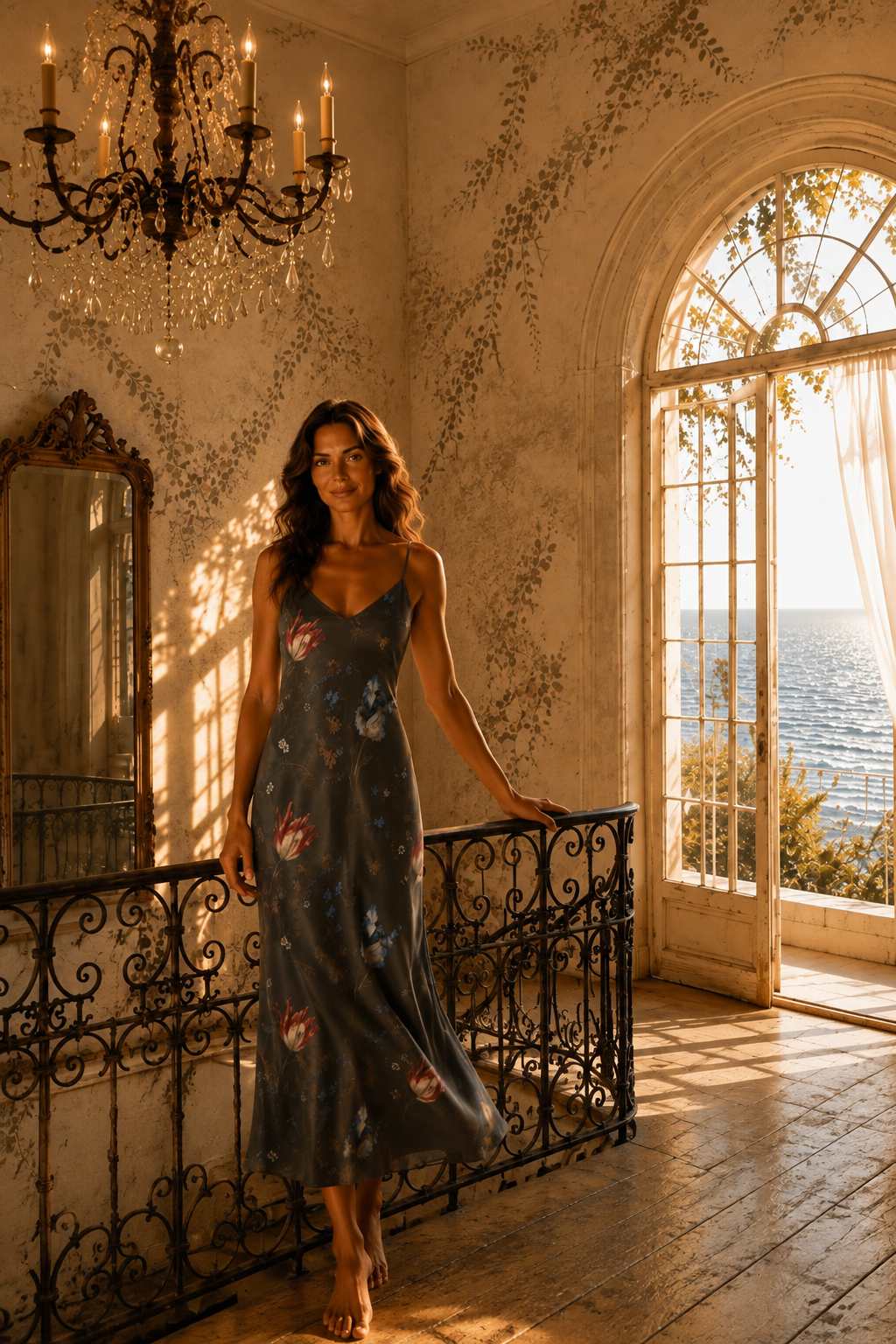 Giardino Silk Slip Dress Maxi