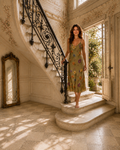 Fiori Silk Slip Dress Maxi